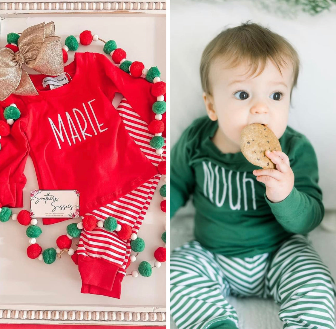 Red and Green Stripe Sets