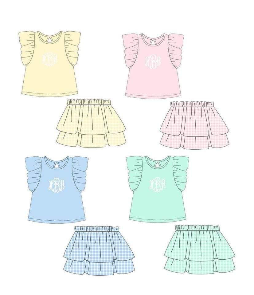 Gingham Skort Sets