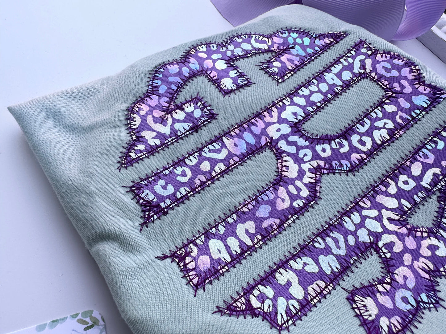 Purple Iridescent Initial Shirts