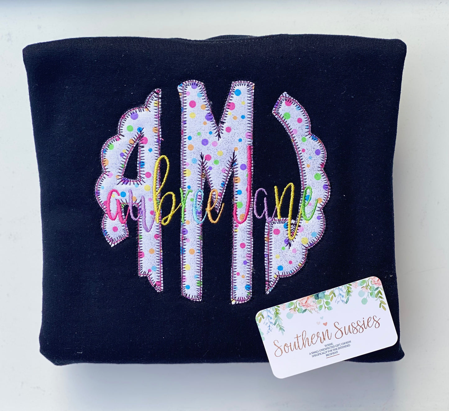 Colorful Polka Dot Initials