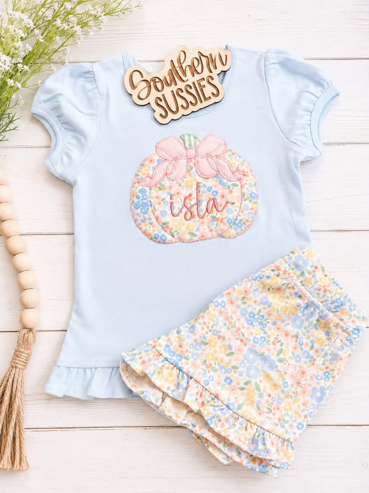 Floral Pumpkin Tee & Set