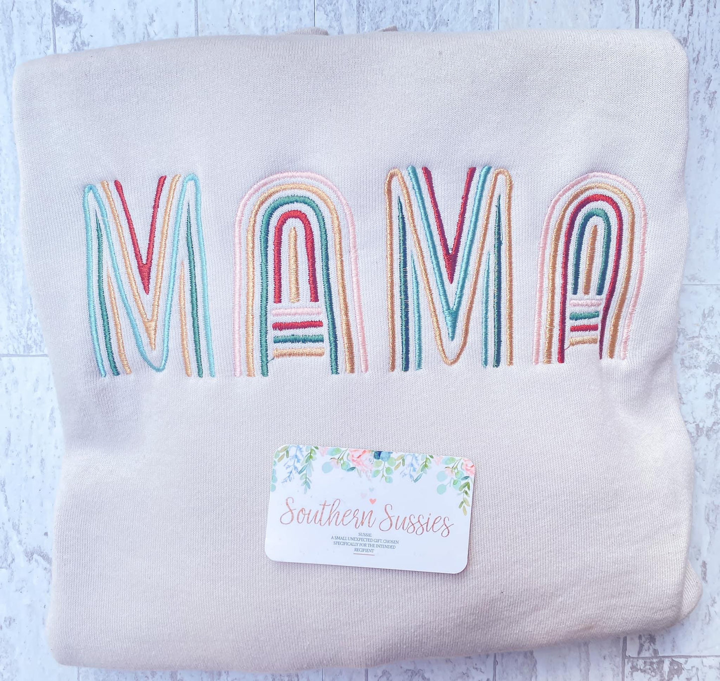 Retro Mama Embroidered Sweatshirt