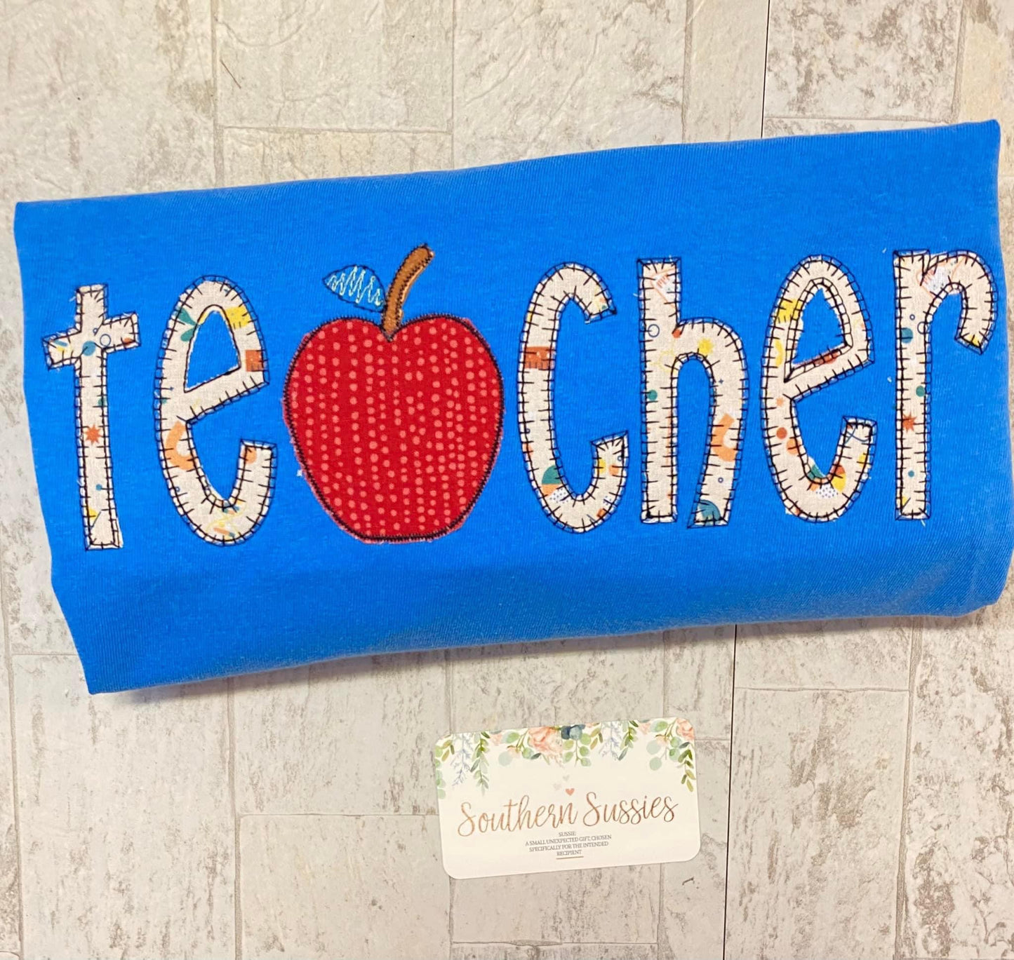 Teacher Apple Appliqué Tee