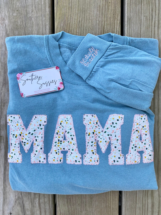 MAMA appliqué shirt